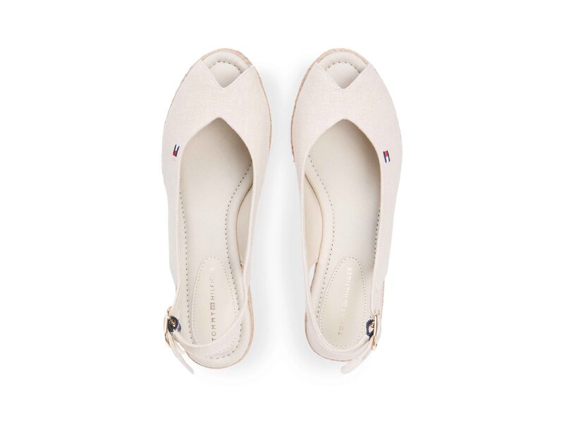 Tommy Hilfiger - MID WEDGE ESPAD SLINGBACK - Beige 
