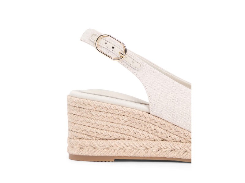 Tommy Hilfiger - MID WEDGE ESPAD SLINGBACK - Beige 