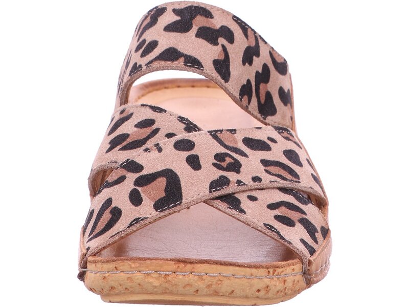 Gemini - Leopard/Kombi Pantolette - Beige 