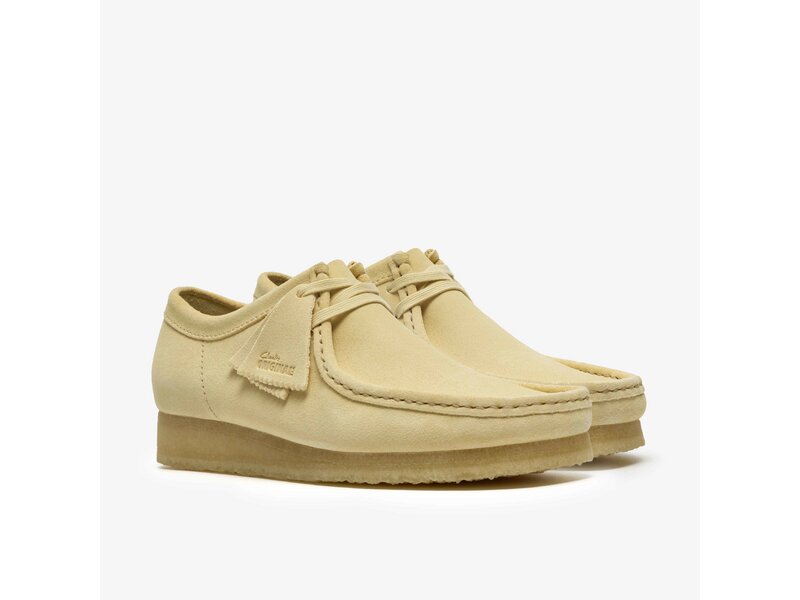 Clarks - Wallabee PaleYellow Suede - Beige 