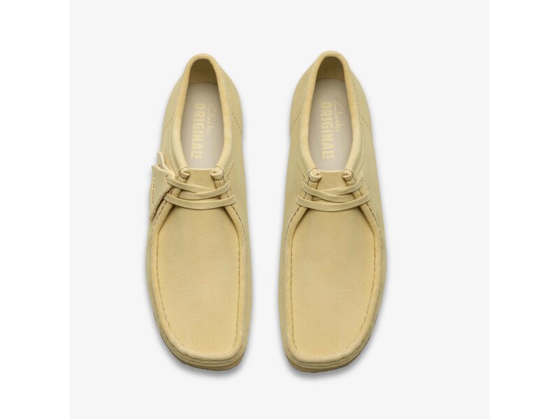 Clarks - Wallabee PaleYellow Suede - Beige 