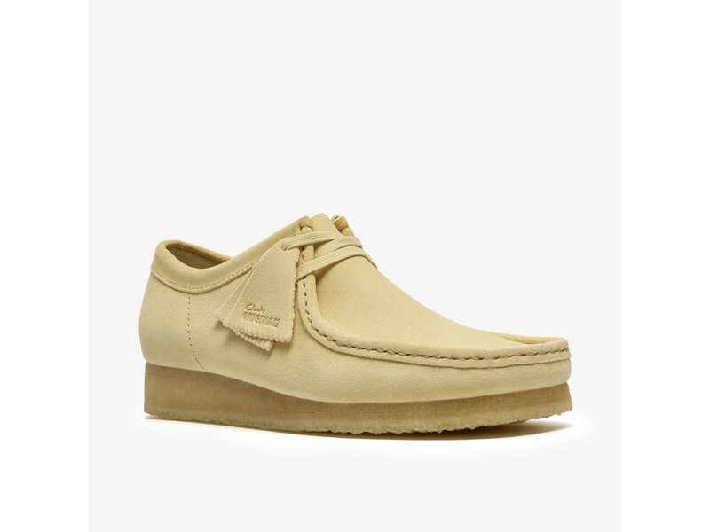 Clarks - Wallabee PaleYellow Suede - Beige 