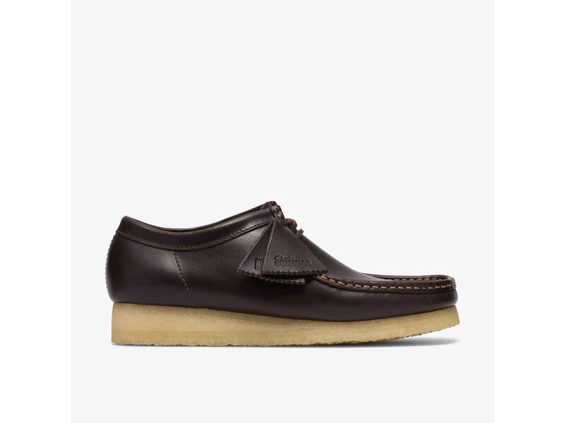 Clarks - Wallabee Dark Brown Lea - Braun 