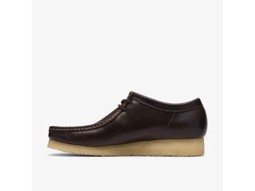 Clarks - Wallabee Dark Brown Lea - Braun