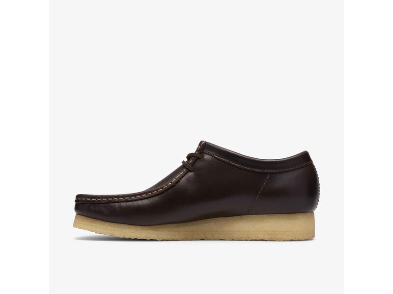 Clarks - Wallabee Dark Brown Lea - Braun 