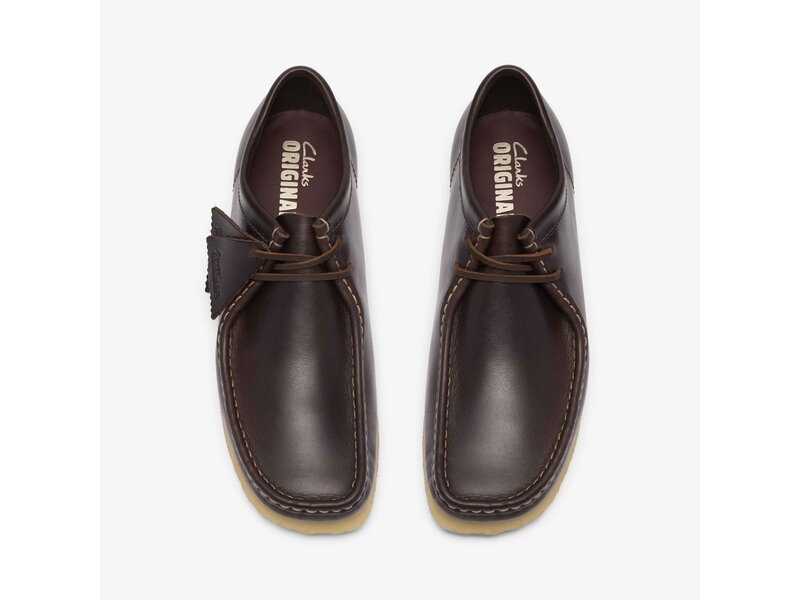 Clarks - Wallabee Dark Brown Lea - Braun 