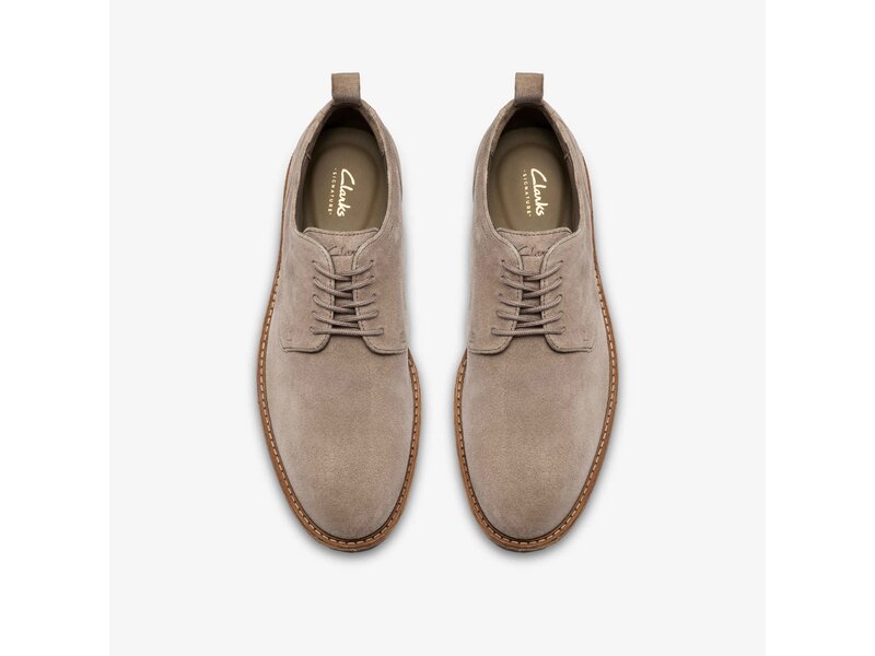 Clarks - Aldwin Lace Grey Suede - Grau 