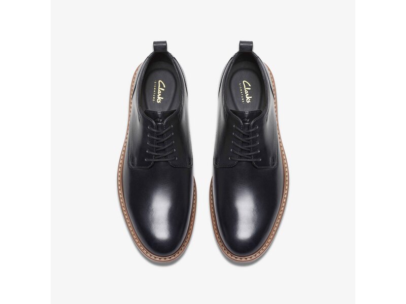 Clarks - Aldwin Lace Black Leather - Schwarz 