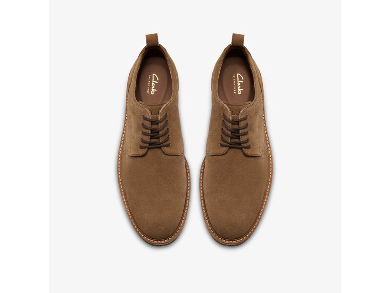 Clarks - Aldwin Lace Tan Suede - Braun 