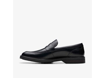 Clarks - Aldwin Step Black Leather - Schwarz