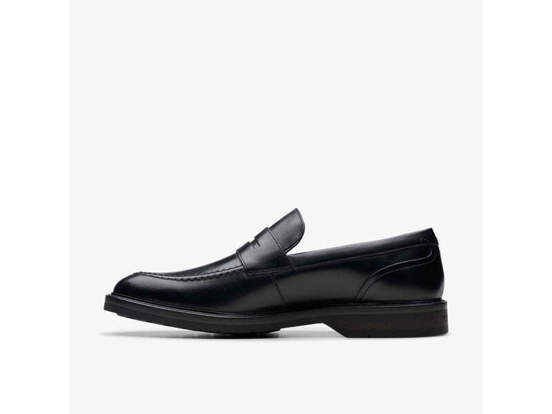 Clarks - Aldwin Step Black Leather - Schwarz 