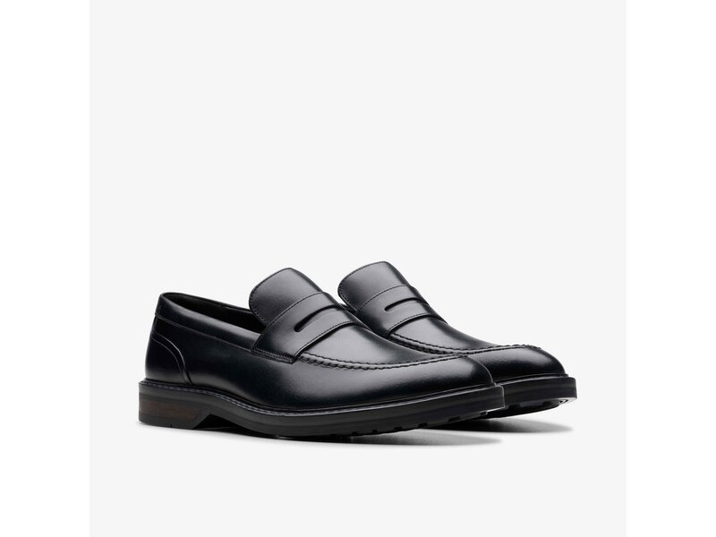 Clarks - Aldwin Step Black Leather - Schwarz 