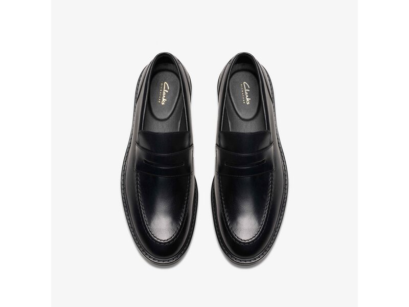 Clarks - Aldwin Step Black Leather - Schwarz 