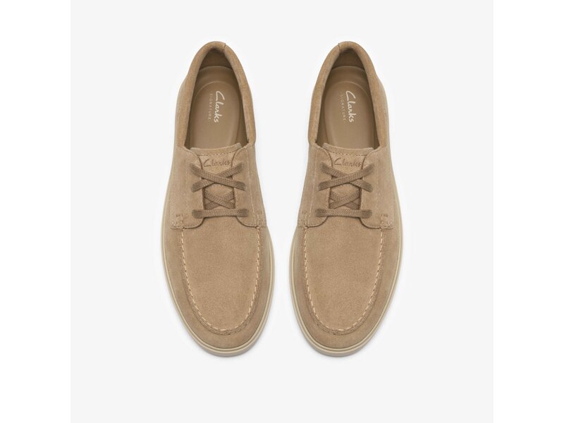 Clarks - Lockford Boat Dark Sand Suede - Beige 