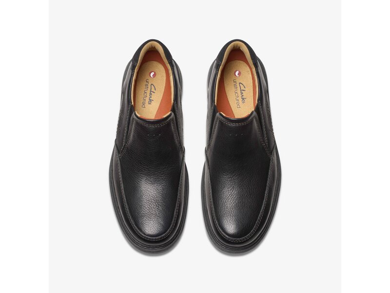 Clarks - Un Briley Step Black Leather - Schwarz 