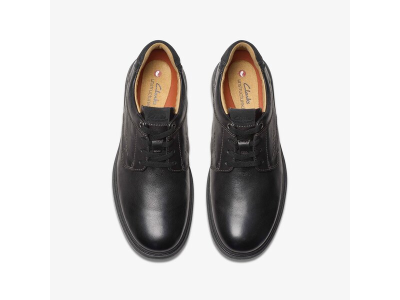 Clarks - Un Briley Pace Black Leather - Schwarz 
