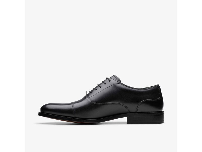 Clarks - CraftJames Cap Black Leather - Schwarz 