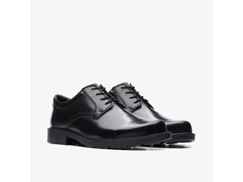 Clarks - Kerton Lace Black Leather - Schwarz 