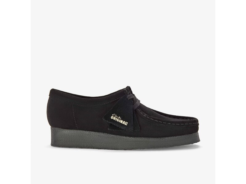 Clarks - Wallabee. Black Sde - Schwarz 