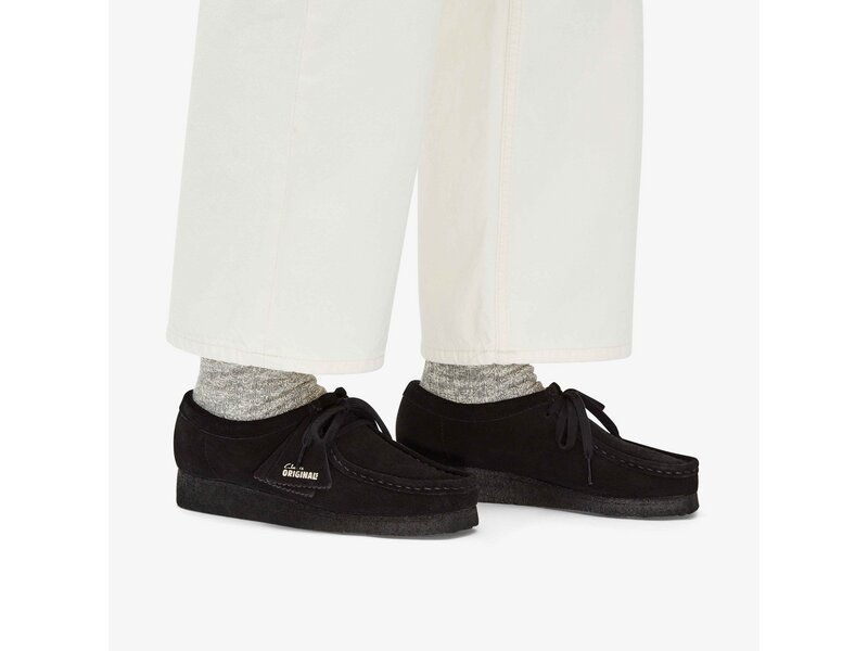 Clarks - Wallabee. Black Sde - Schwarz 