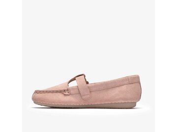 Clarks - Freckle Tbar Light Pink Suede - Rot