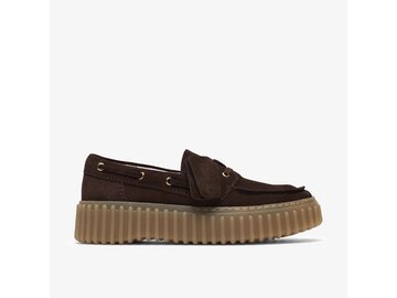 Clarks - Torhill Boat Dark Brown Suede - Braun