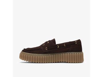 Clarks - Torhill Boat Dark Brown Suede - Braun
