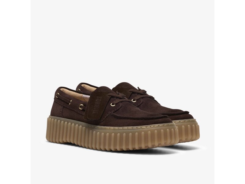 Clarks - Torhill Boat Dark Brown Suede - Braun 