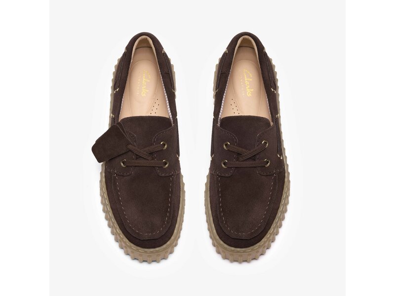 Clarks - Torhill Boat Dark Brown Suede - Braun 