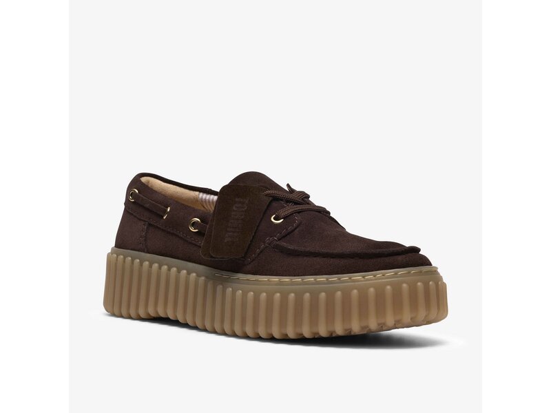 Clarks - Torhill Boat Dark Brown Suede - Braun 