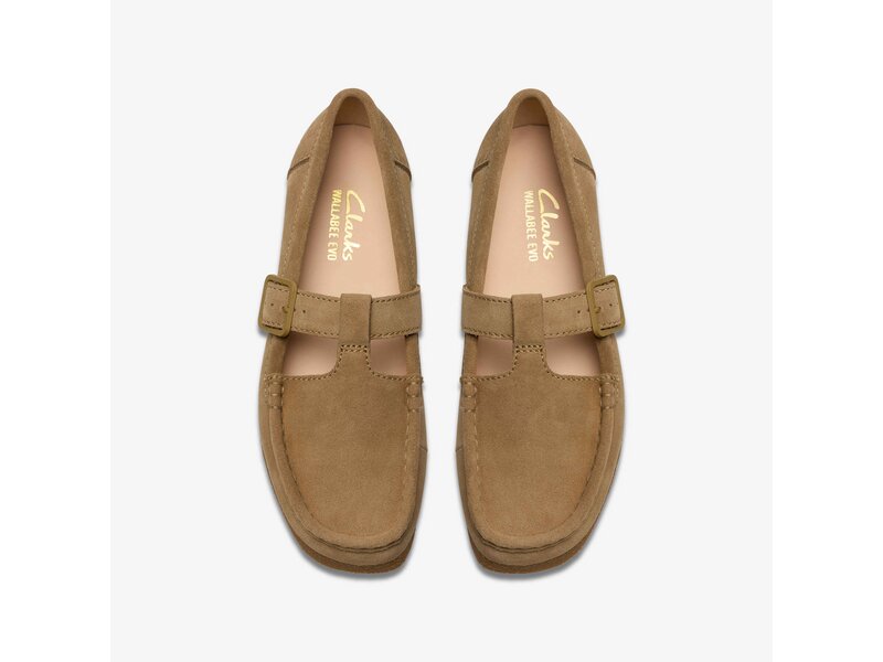 Clarks - WallabeeEVOBar Dark Sand Suede - Beige 