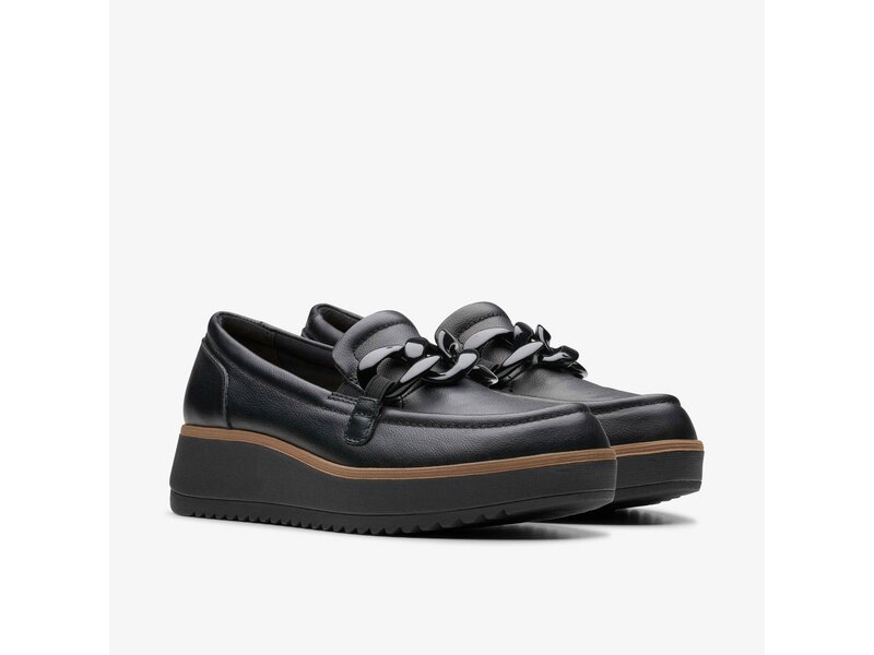 Clarks - Zylah May Black Leather - Schwarz 