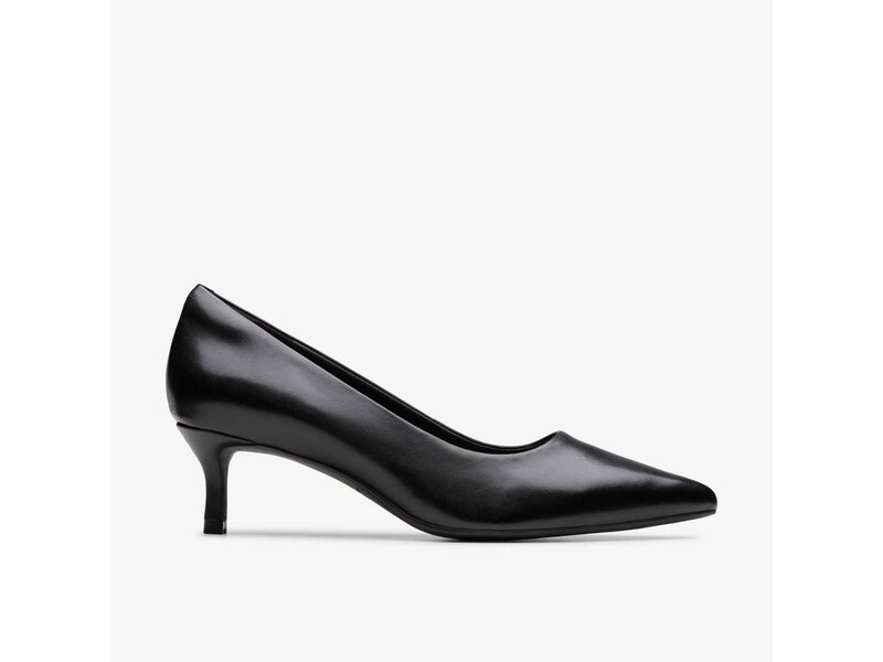 Clarks - Zarey Court Black Leather - Schwarz 