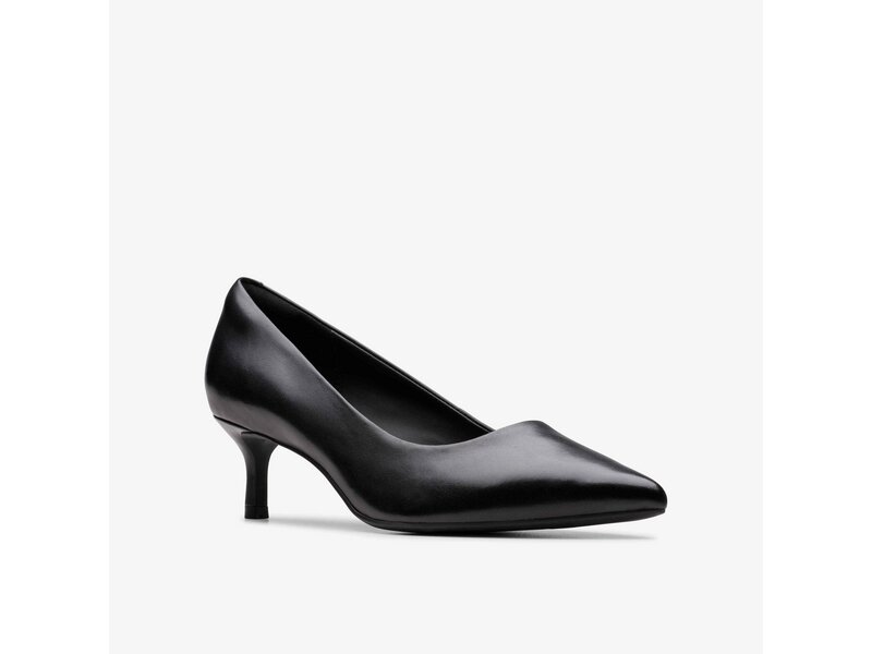 Clarks - Zarey Court Black Leather - Schwarz 