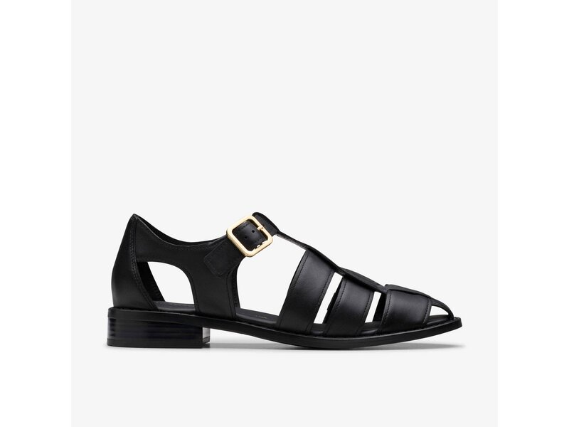 Clarks - Hana Sun Black Leather - Schwarz 