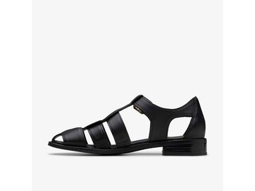 Clarks - Hana Sun Black Leather - Schwarz