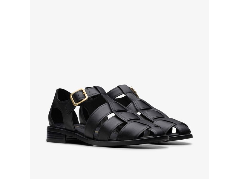 Clarks - Hana Sun Black Leather - Schwarz 
