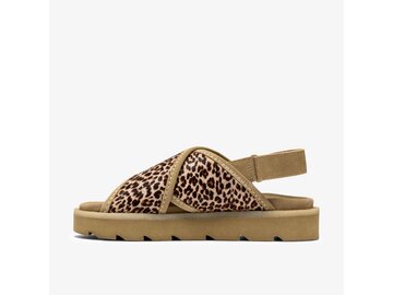 Clarks - Meare Cross Leopard Print - Braun