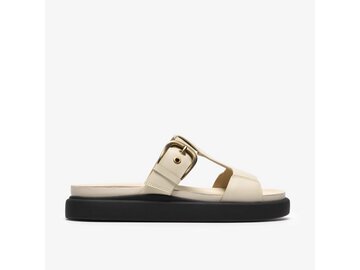 Clarks - Aristella West Cream Leather - Beige
