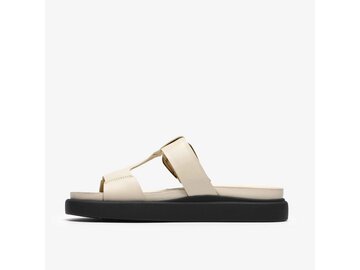 Clarks - Aristella West Cream Leather - Beige