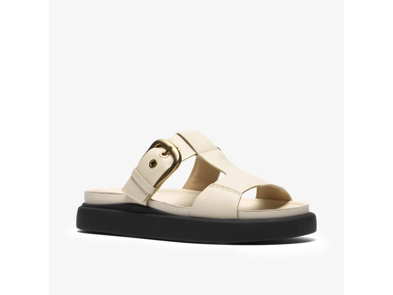 Clarks - Aristella West Cream Leather - Beige 