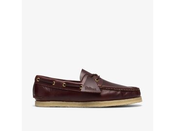 Clarks - Godney Boat British Tan Lea - Braun