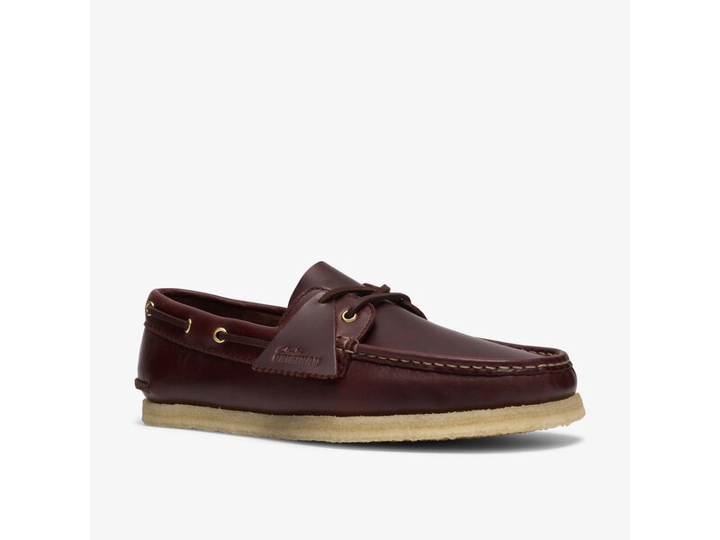 Clarks - Godney Boat British Tan Lea - Braun 