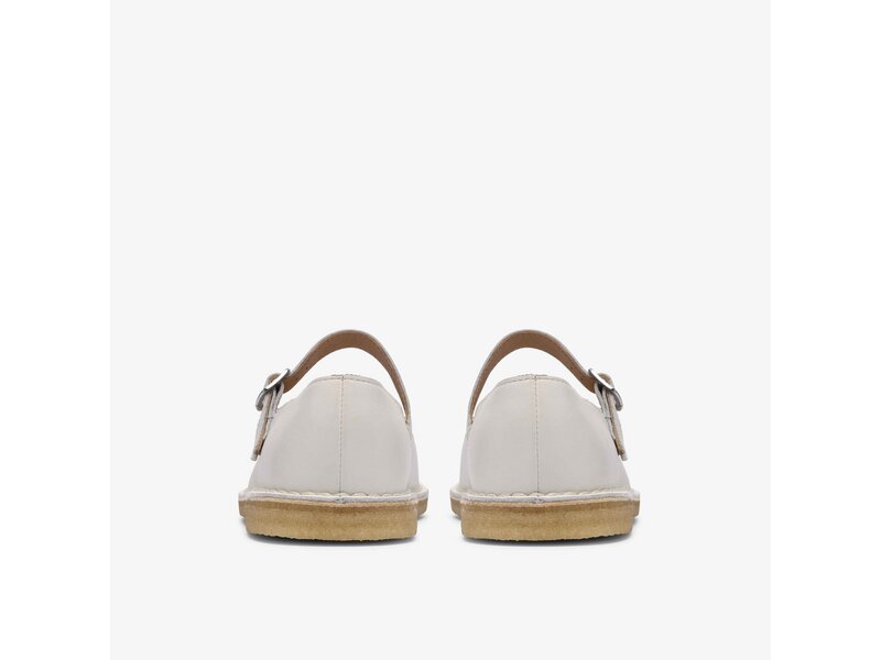 Clarks - Desert Jane White Leather - Wei&szlig; 
