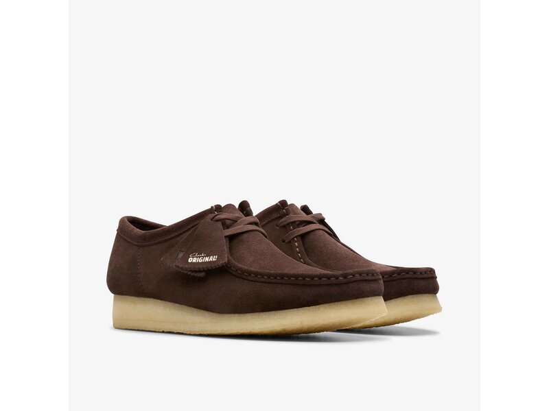 Clarks - Wallabee Dark Brown Suede - Braun 