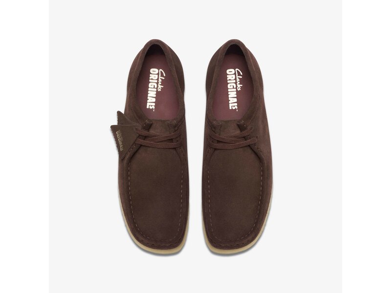 Clarks - Wallabee Dark Brown Suede - Braun 