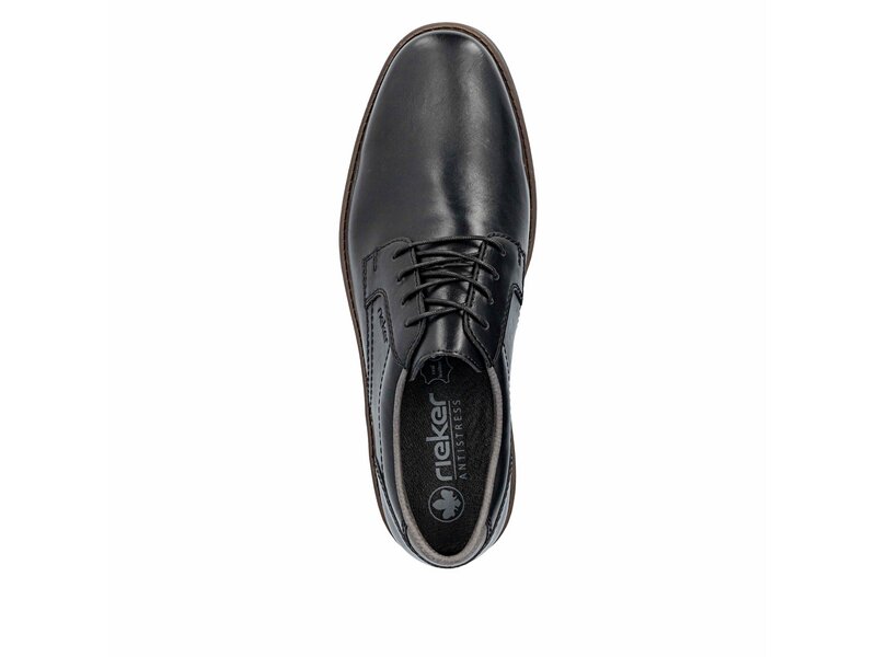 Rieker - Schn&uuml;rhalbschuh - Schwarz 
