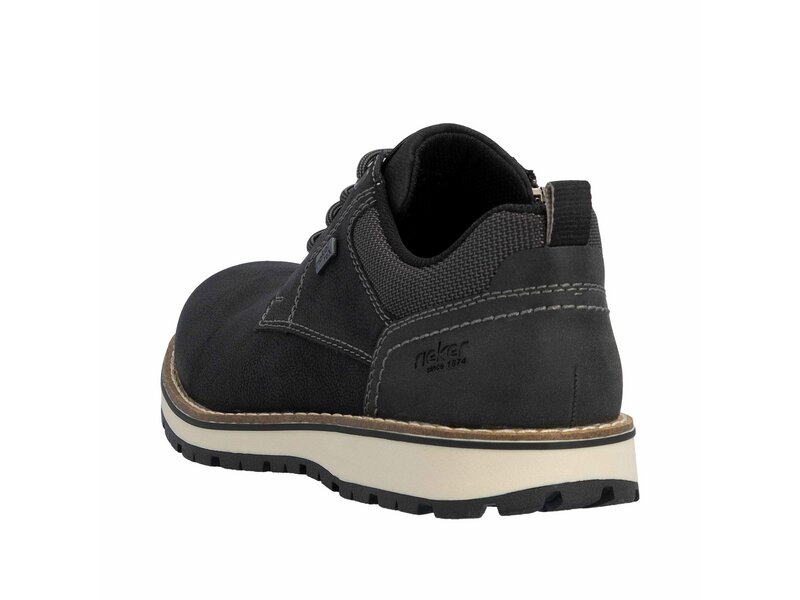 Rieker - Schn&uuml;rhalbschuh - Schwarz 