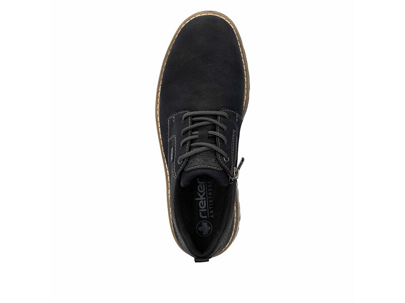 Rieker - Schn&uuml;rhalbschuh - Schwarz 