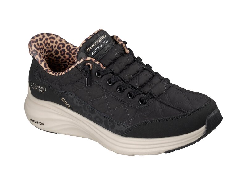 Skechers - CONTOUR FOAM LEOPARD DREAM - Schwarz 
